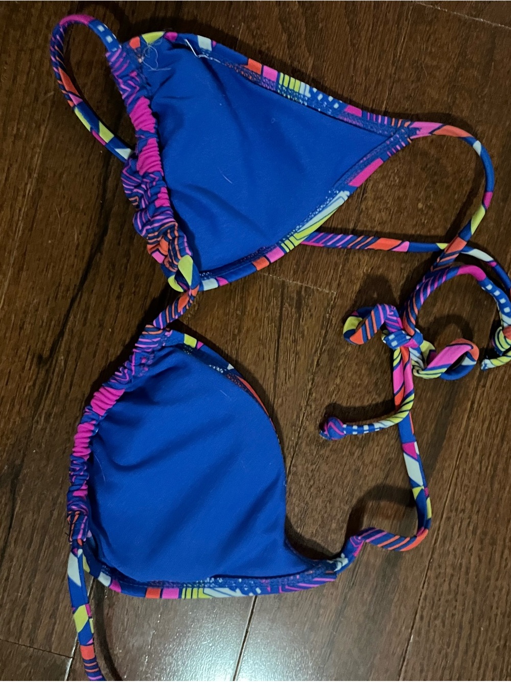 Colorful Geometric Triangle Bikini Top - Picture 2 of 2